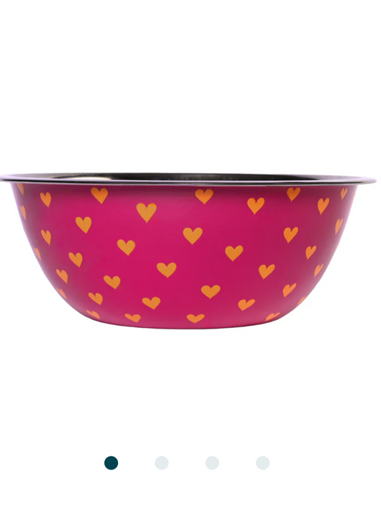 Mixing bowl /heart/plum