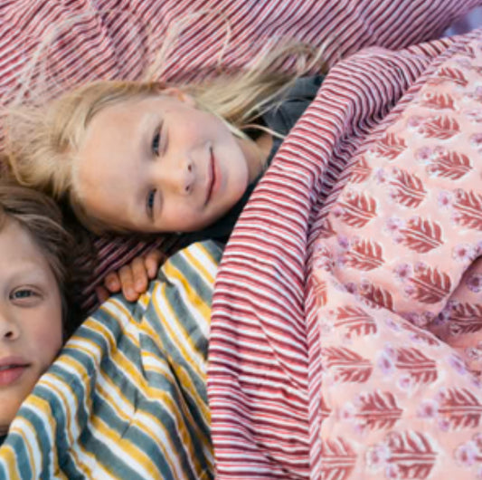 Reversible cotton sleeping bag set | moonlight haze