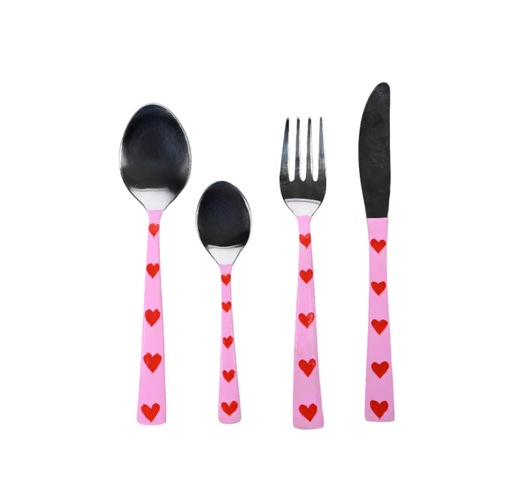 Cutlery hearts | flamingo