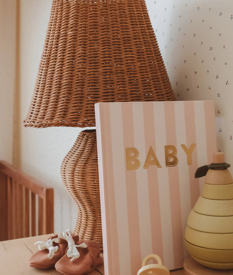 Baby book coffee stripe