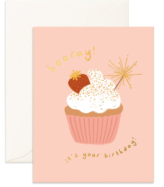 Hooray Cupcake Greeting Card