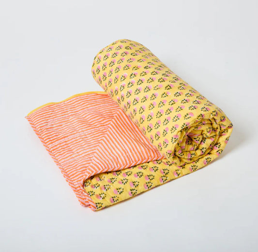 Reversible cotton sleeping bag set | sunshine