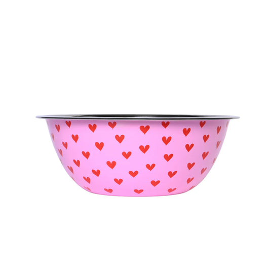 Mixing bowl heart | flamingo