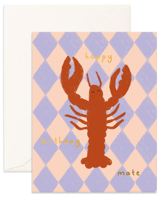 Birthday mate lobster card