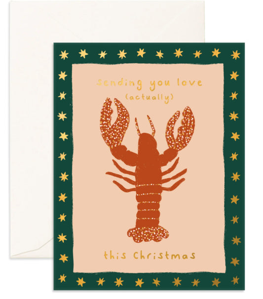 Love actually lobster card