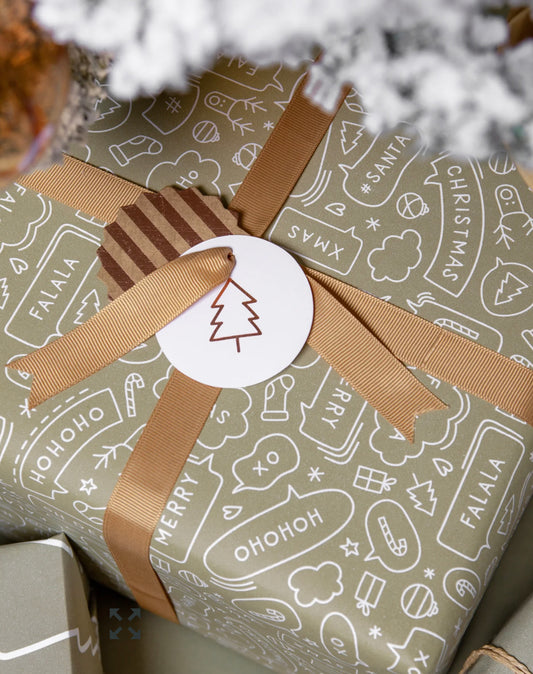 Speech Wrapping Paper | Khaki