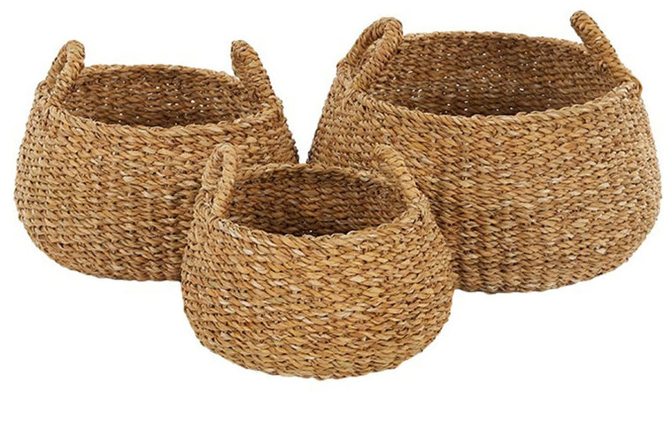 Akua Set of 3 Seagrass Baskets | Natural