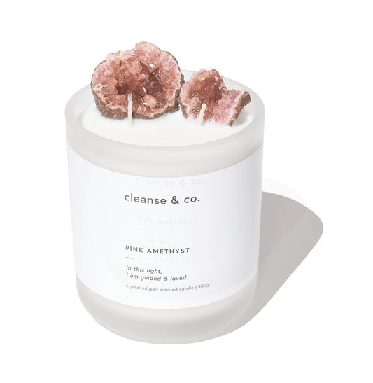 Pink Amethyst Intention Candle | CLEANSE & CO
