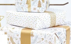Starry Night Gold/Silver Wrapping Paper