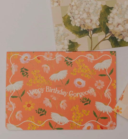 ‘Happy Birthday Gorgeous’ Flower Fields Greeting Card