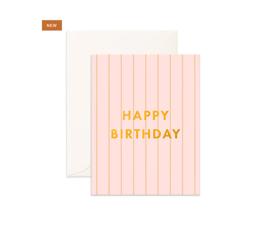 Birthday Peony Stripe | Greeting Cards
