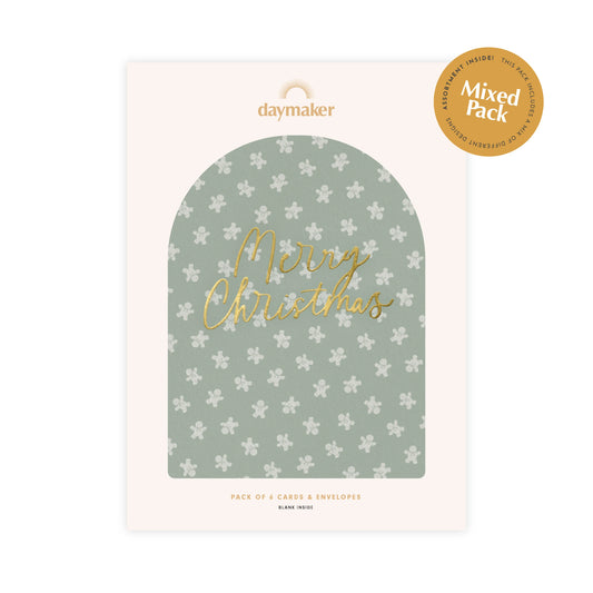 Christmas Biscuits Mixed Greeting Cards | 6 Pack