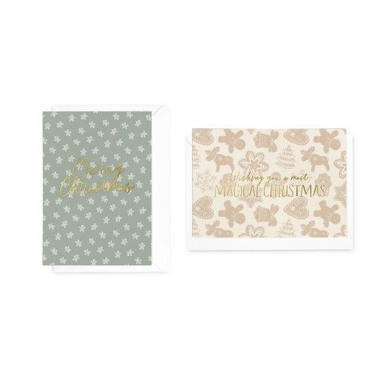 Christmas Biscuits Mixed Greeting Cards | 6 Pack