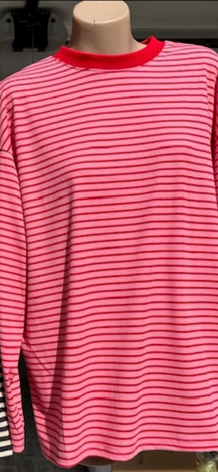 Pink/Red Stripe Long Sleeve