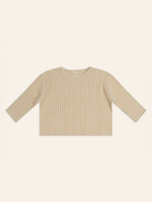 Essential knit jumper | Biscuit
