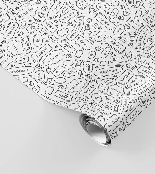 Speech Wrapping Paper | Black & White