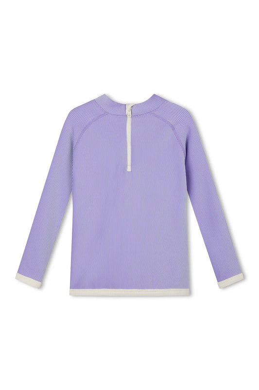 Mini Stripe Rib Rashie | Grape