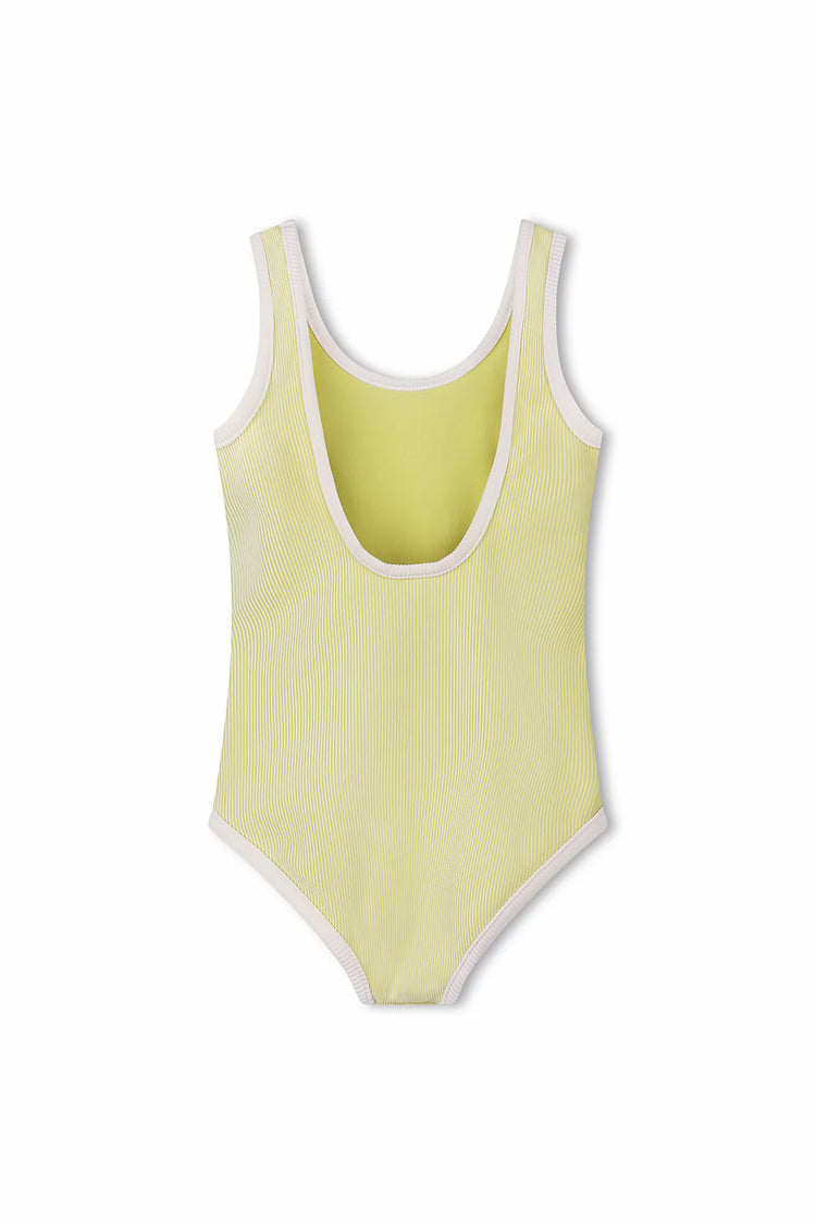 Mini Stripe Rib Scoop Onepiece | Citrus