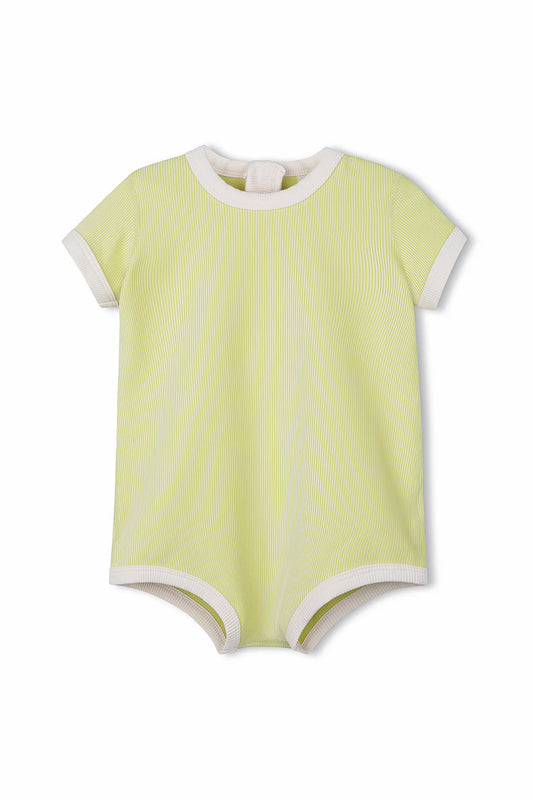 Mini Stripe Rib Infant Onesie | Citrus