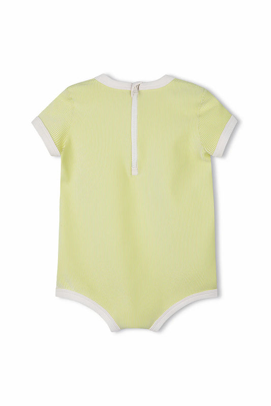 Mini Stripe Rib Infant Onesie | Citrus