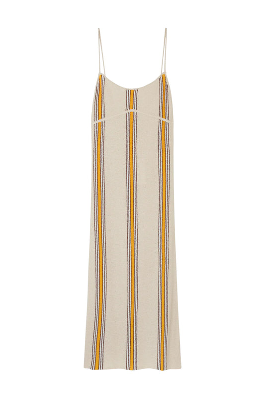 CABANA STRIPE ORGANIC COTTON BLEND KNIT DRESS