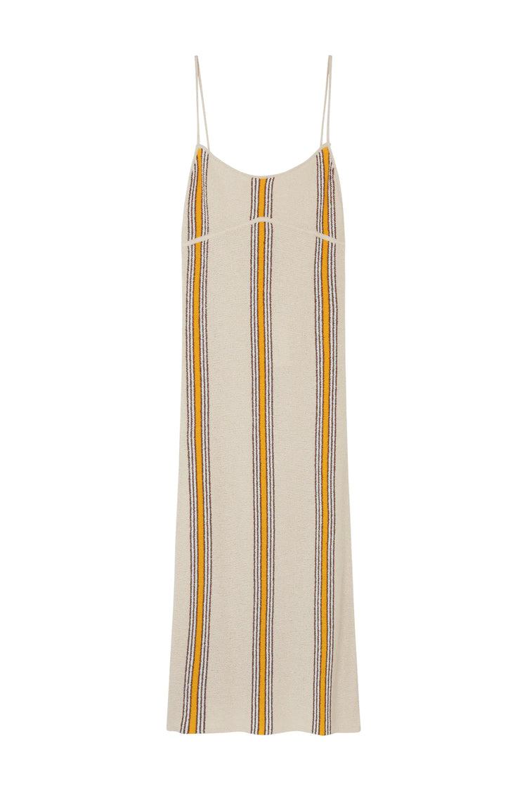 CABANA STRIPE ORGANIC COTTON BLEND KNIT DRESS