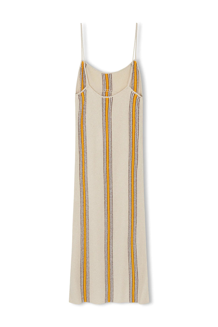 CABANA STRIPE ORGANIC COTTON BLEND KNIT DRESS