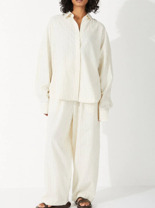 Pin Stripe Shirt | Chocolate