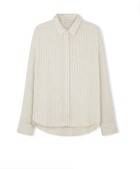 Pin Stripe Shirt | Chocolate