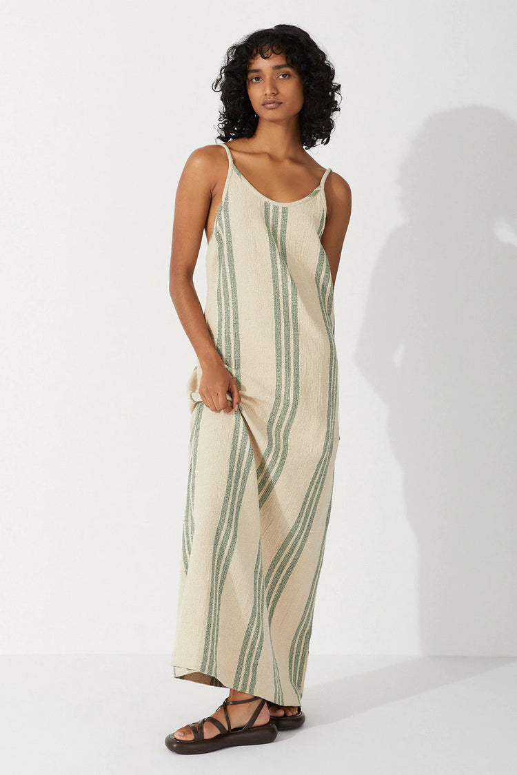 Organic Cotton Dress | Sand Stripe