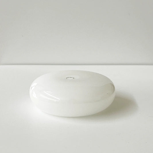 Gentle Habits Glass Incense Holder - White