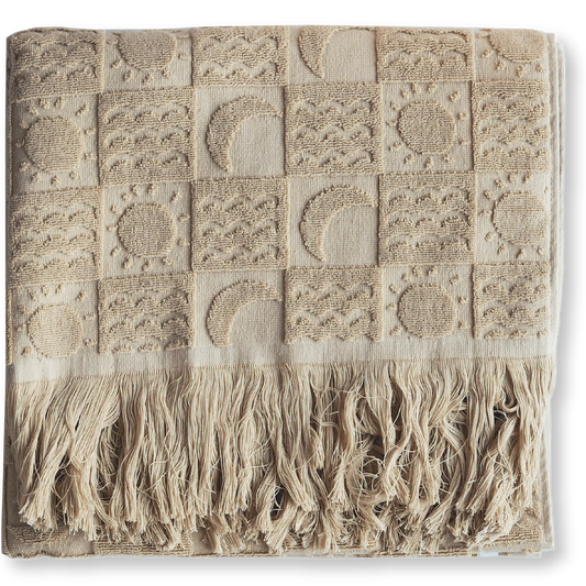 Over the Moon Kids Towel - Natural