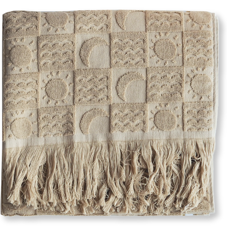 Over the Moon Kids Towel - Natural