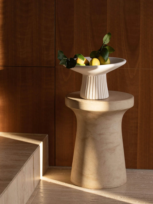 Berini Pedestal Medium | Chalk