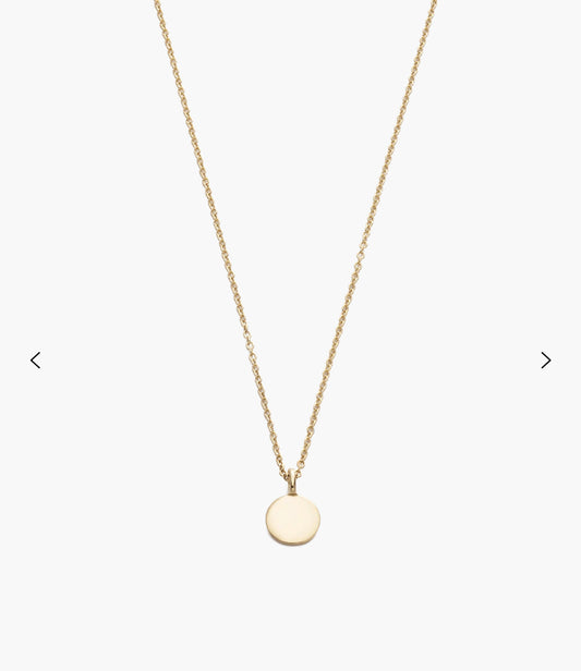 Classic Circle Necklace | 9K Gold