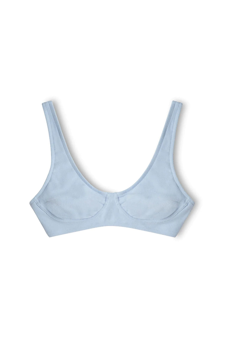 Cool Blue Towelling Bra Cup