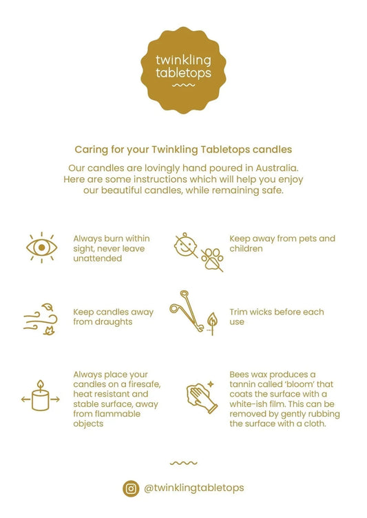 Twinkling Taper Candle Set | Caramel