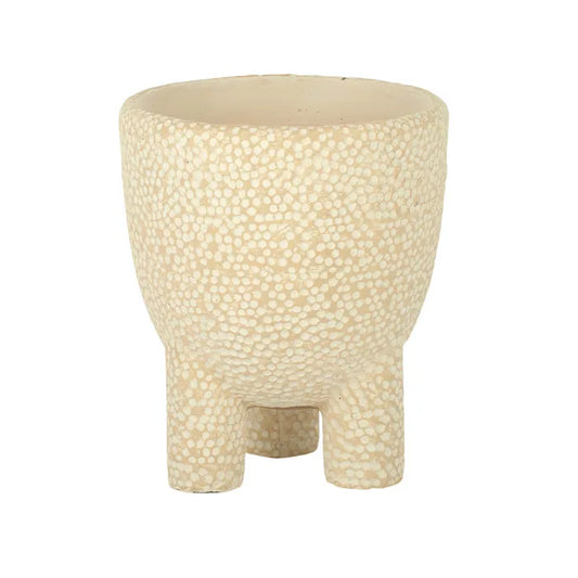 Jangle Cement Pot | Ivory