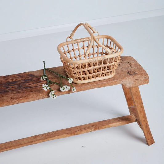 Rattan Tarry Basket | Wheat