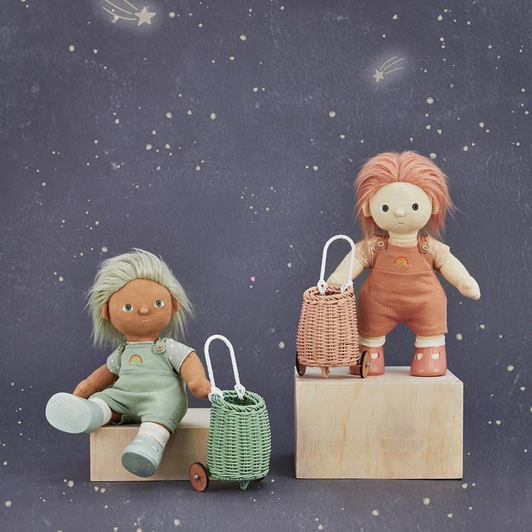Rattan Doll Luggy | Rose