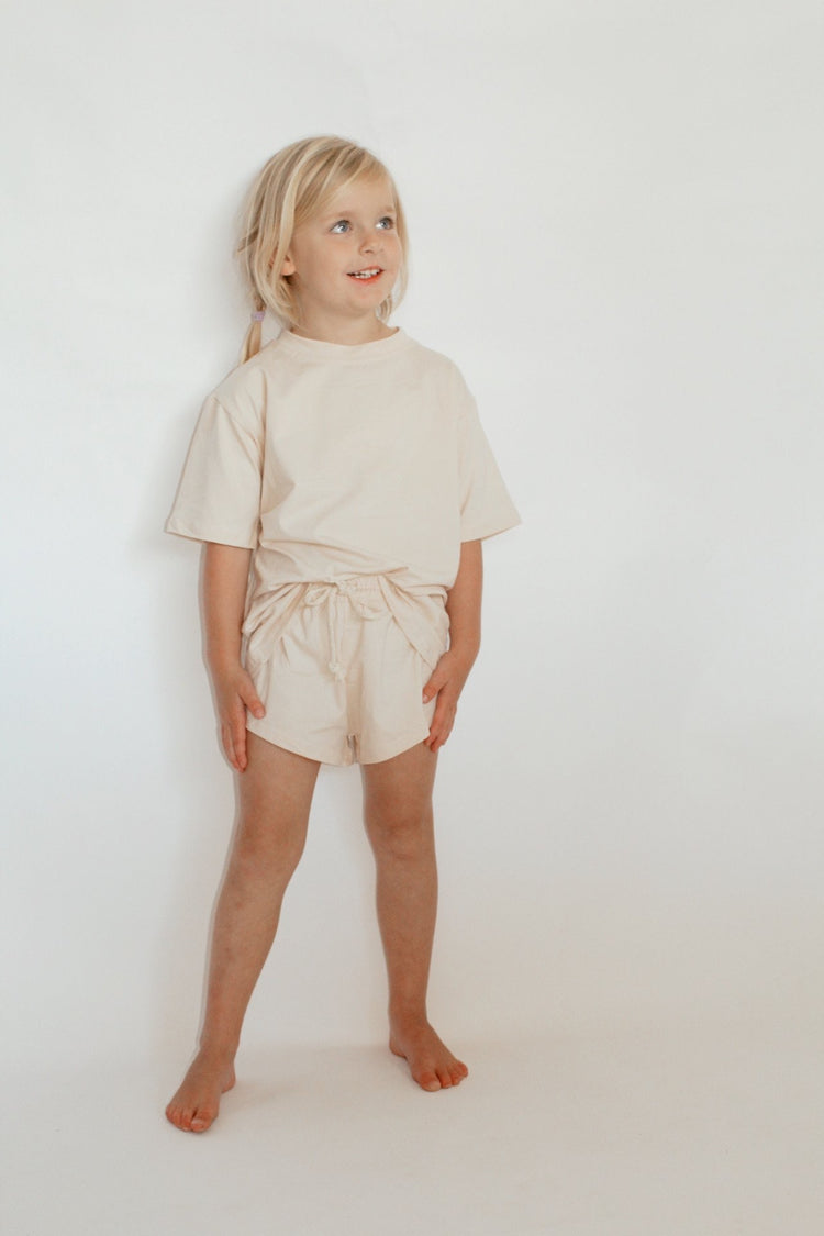 Olie Soft Jersey Shorts | Biscuit | SALE