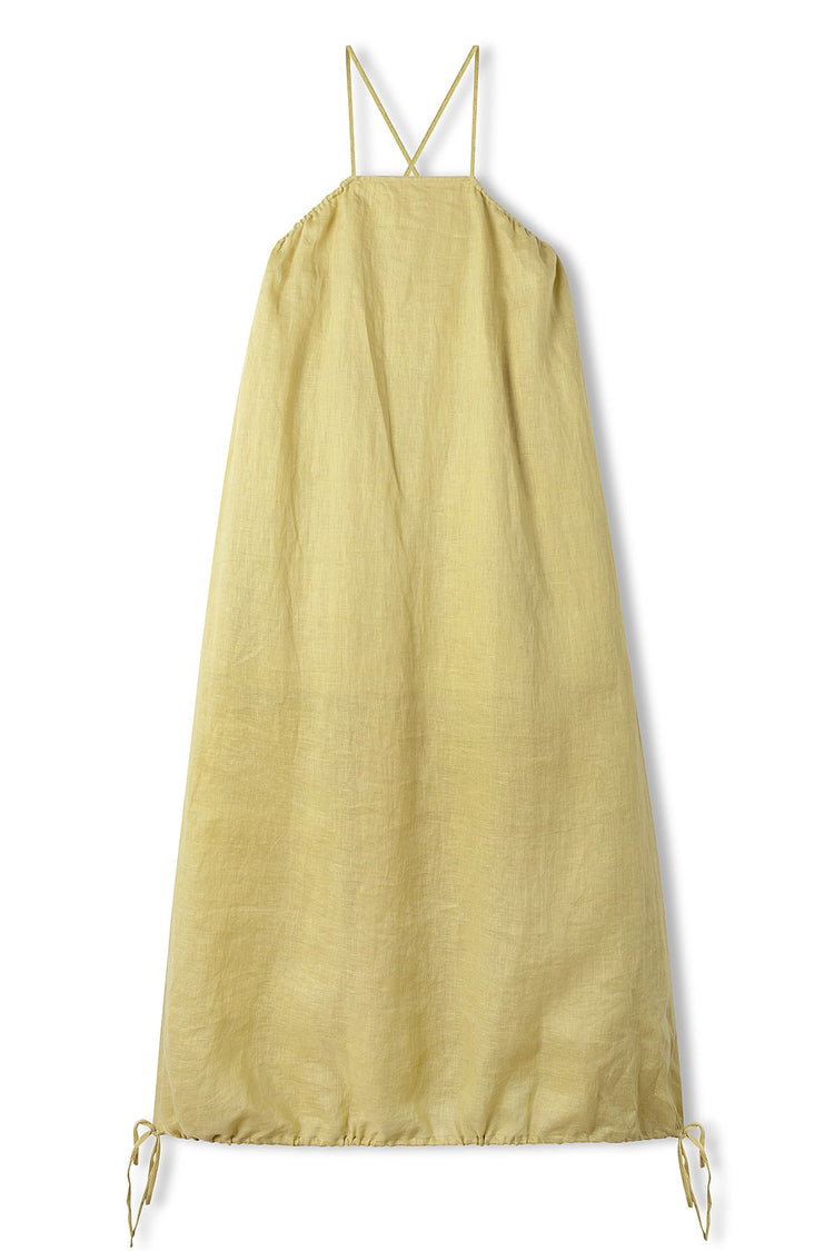 Citrus Linen Drawcord Dress
