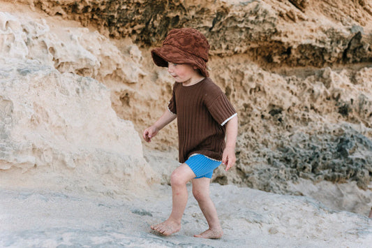 Ribbed Bike Short | Ocean