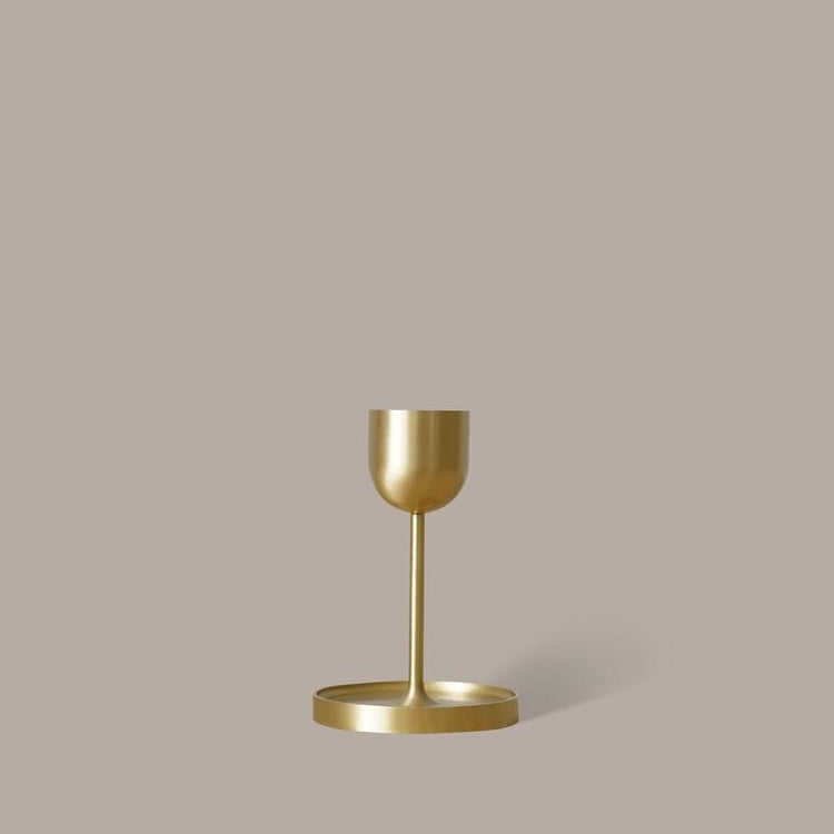 Fountain Brass Candle Holder