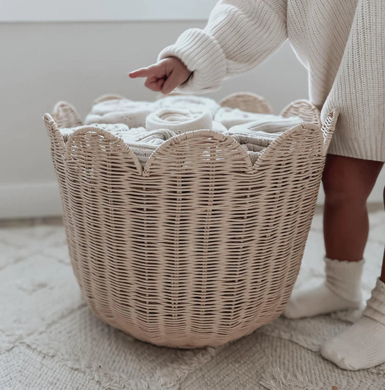 Rattan Tulip Basket | Nude