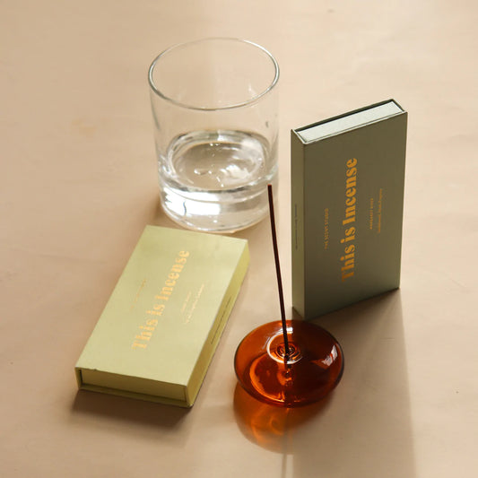 Glass Vessel Incense Holder | Amber