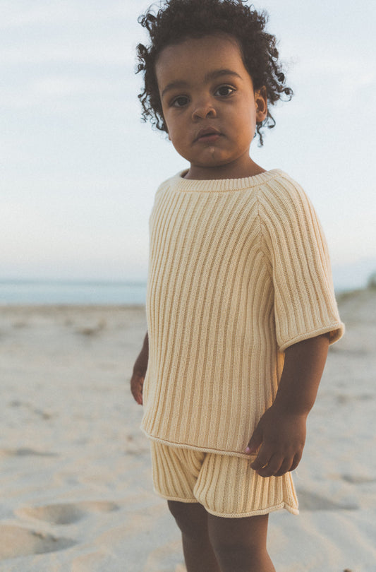 Essential Ribbed Knit Shorts | Butter