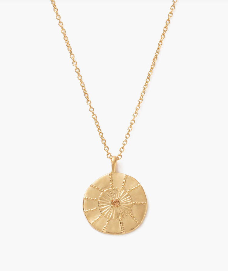 Tangerine Coin Necklace | 18K Gold Vermeil
