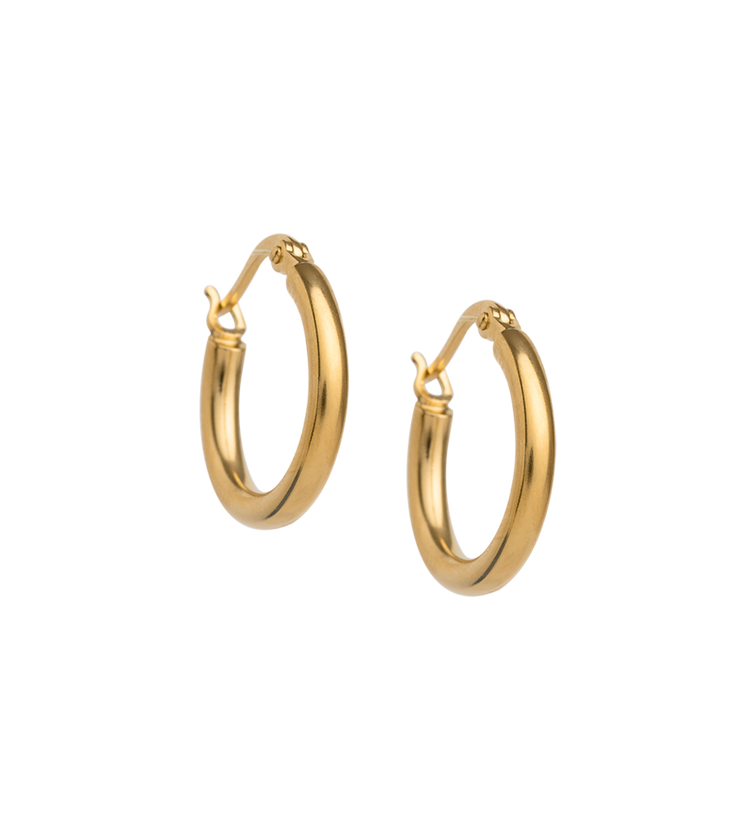 Tidal Hoops Small | 18K Gold Plated