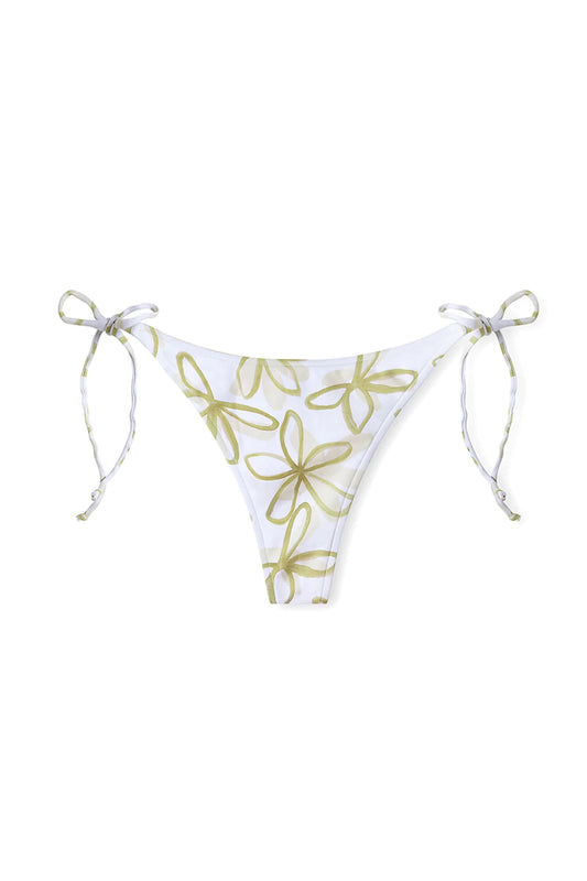 Olive Flower String Tie Brief